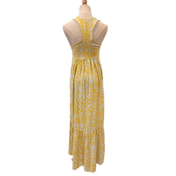 Rachel Roy Yellow Maxi Dress Racerback Size 0 Rayon Summer Vacation - Picture 4 of 10